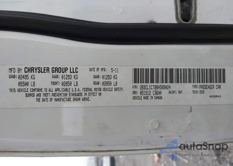 2011 Dodge Charger Police from USA, damaged, VIN 2B3CL1CT8BH589024